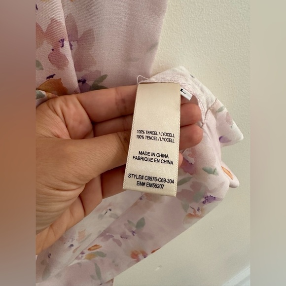 Cloth & Stone Floral Back Button Dress Size L / Pastel Pink - Picture 6 of 11